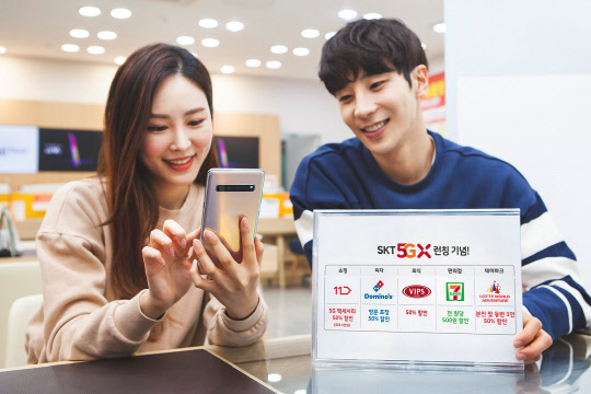 SK텔레콤 홍보모델이 T멤버십 개편내용을 소개하고 있다.  SK텔레콤 제공